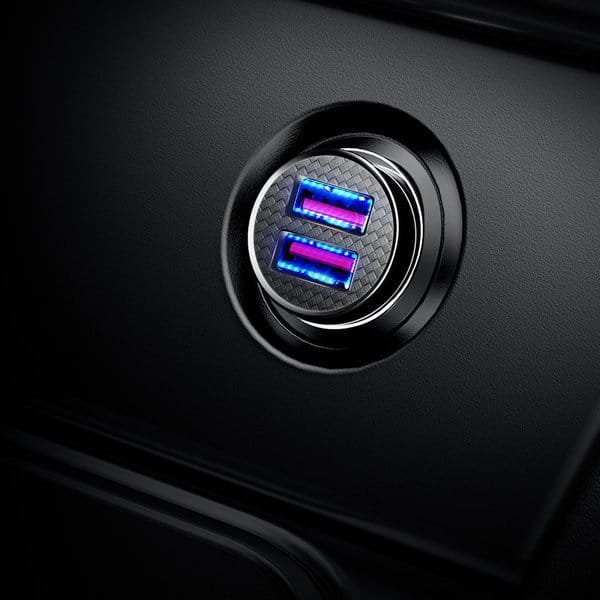 Autoladegerät Baseus Circular Mini 30W, 5A ,2x USB-A, schwarz