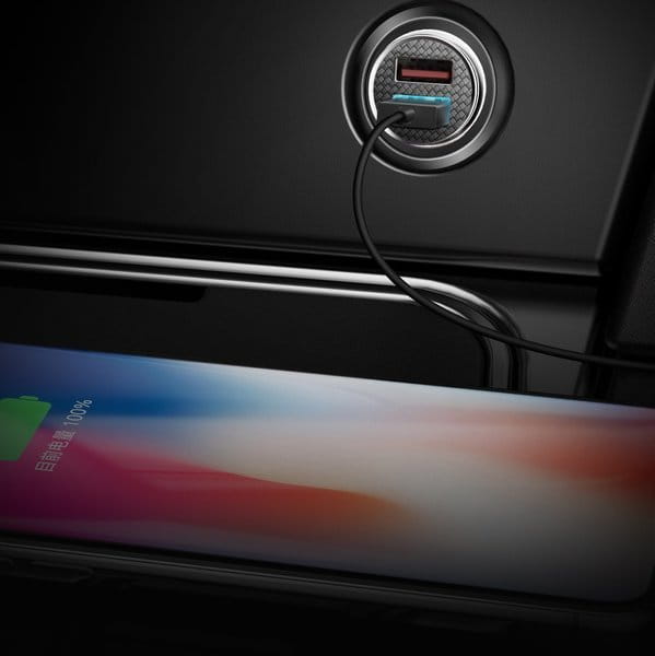 Autoladegerät Baseus Circular Mini 30W, 5A ,2x USB-A, schwarz