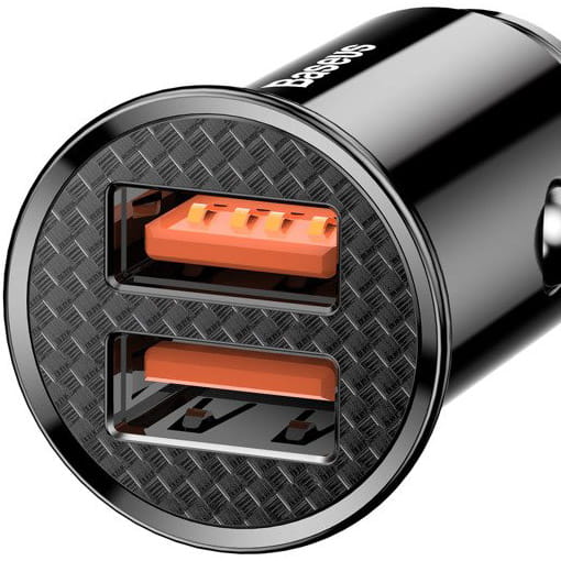 Autoladegerät Baseus Circular Mini 30W, 5A ,2x USB-A, schwarz
