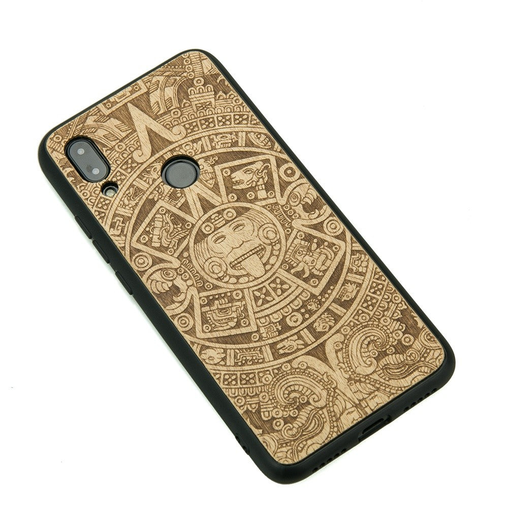 Holzhülle für Xiaomi Redmi 7, Bewood Aniegre Aztekischer Kalender
