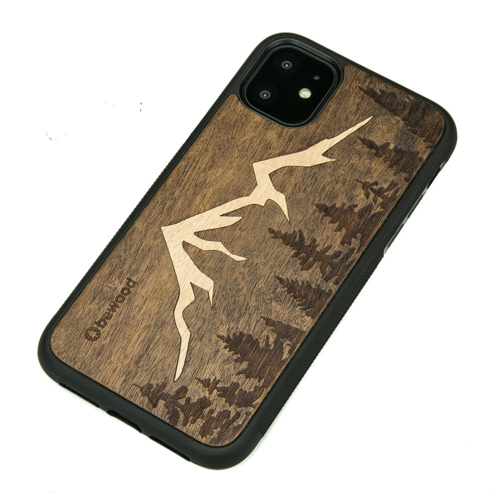 Holzhülle für iPhone 11, Bewood Imbuia-Gebirge