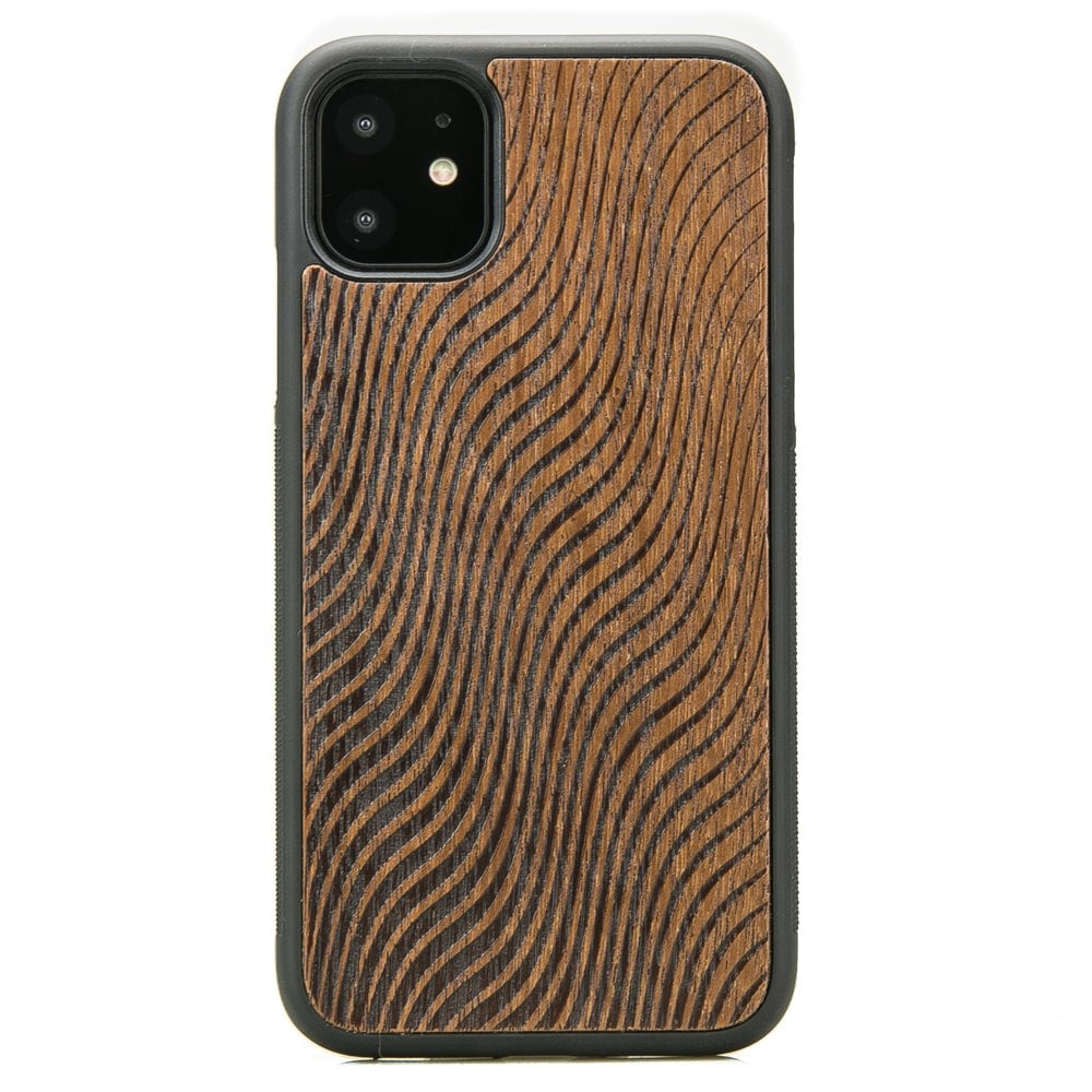 Holzhülle für iPhone 11, Bewood Merbauwellen