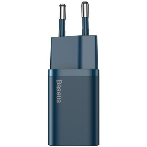 Wandladegerät Baseus Super Si USB-C 20W + kabel Lightning, Blau
