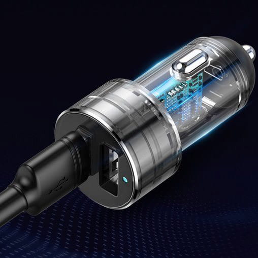 Baseus High Efficiency 2xUSB-A Autoladegerät + duale Zigarettenanzünderbuchse, schwarz