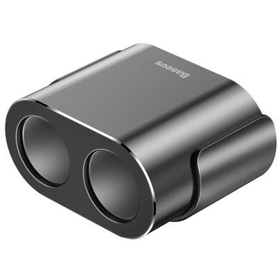 Baseus High Efficiency 2xUSB-A Autoladegerät + duale Zigarettenanzünderbuchse, schwarz