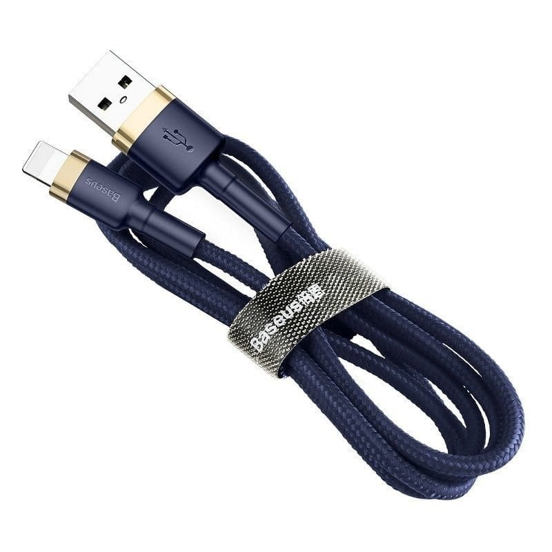 Kabel Baseus Cafule 1.5A USB-A für Lightning 2m, Dunkelblau-Golden