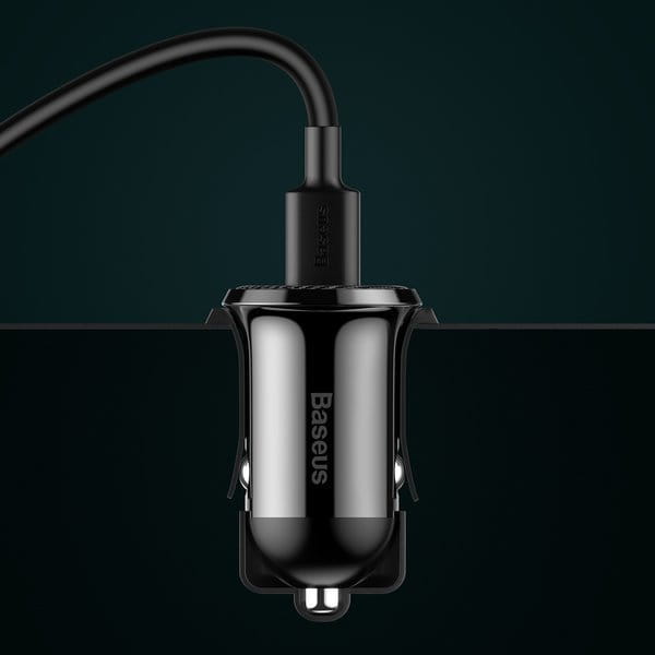 Autoladegerät Baseus Grain Pro 2xUSB-A, 24W, 4.8A, Schwarz