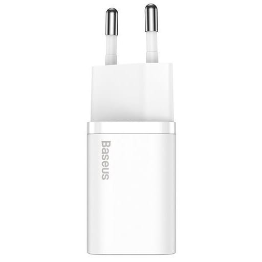Wandladegerät Baseus Super Si USB-C 20W + kabel Lightning, weiß
