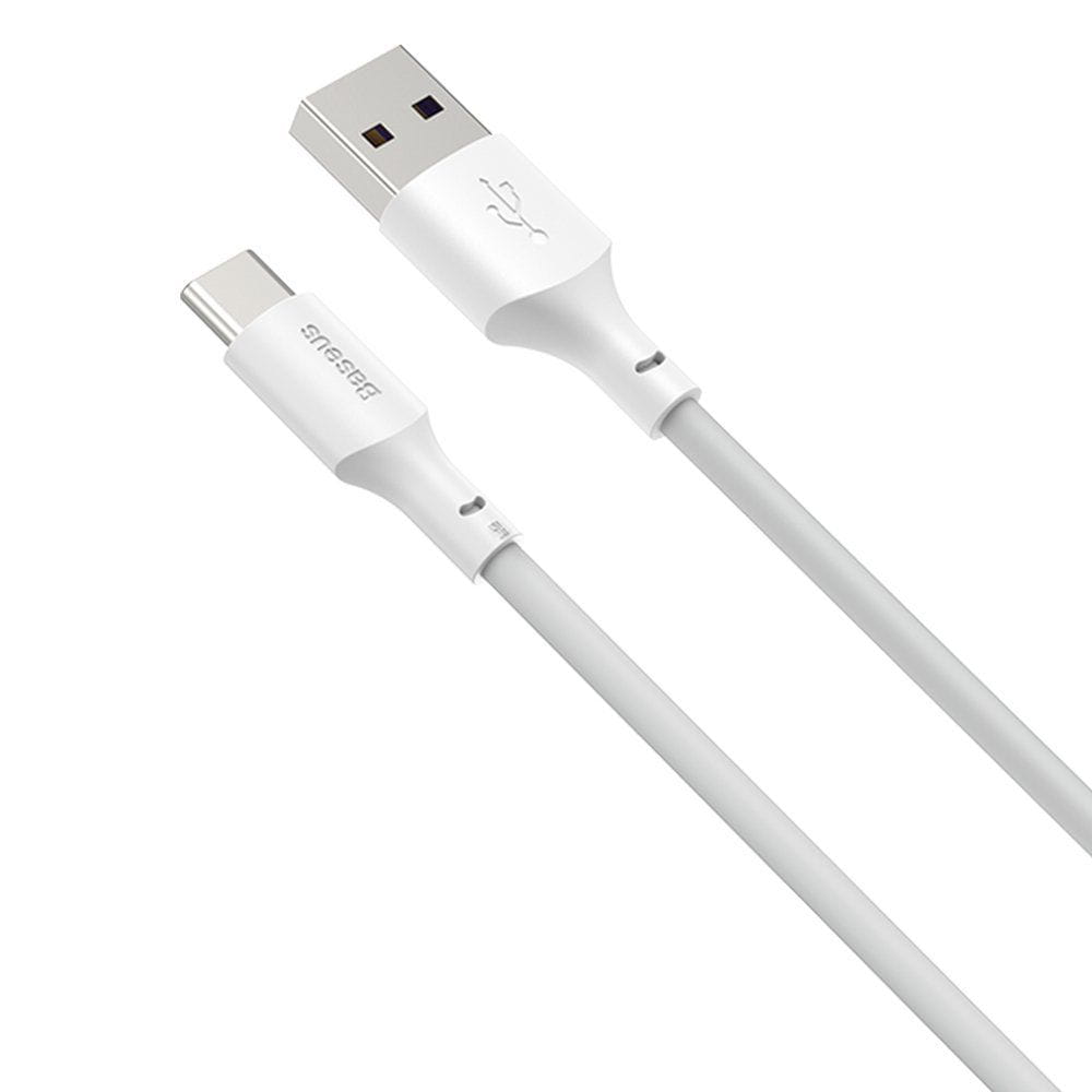 Kabel Baseus Simple Wisdom USB-A für USB-C 5A QC3.0 40W 1.5m, Weiß