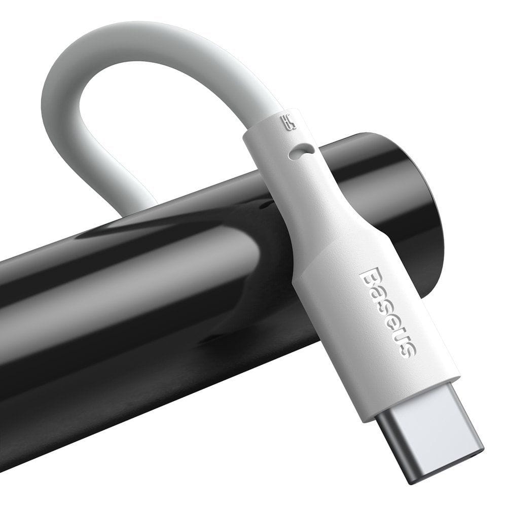 Kabel Baseus Simple Wisdom USB-A für USB-C 5A QC3.0 40W 1.5m, Weiß