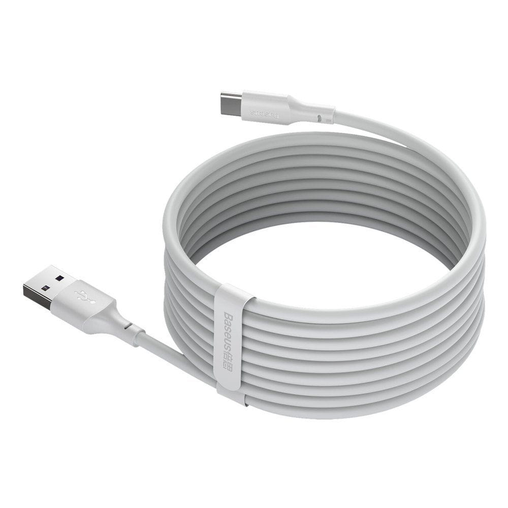 Kabel Baseus Simple Wisdom USB-A für USB-C 5A QC3.0 40W 1.5m, Weiß