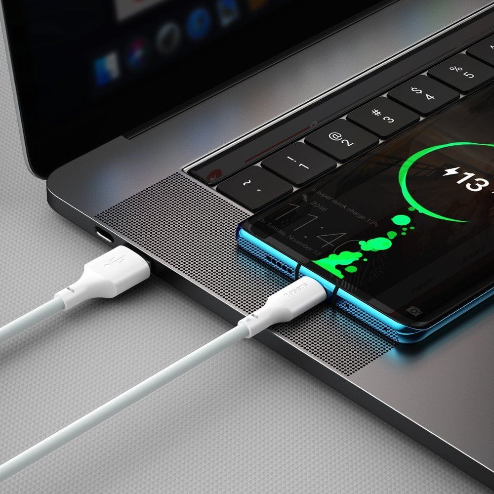 Kabel Baseus Simple Wisdom USB-A für USB-C 5A QC3.0 40W 1.5m, Weiß