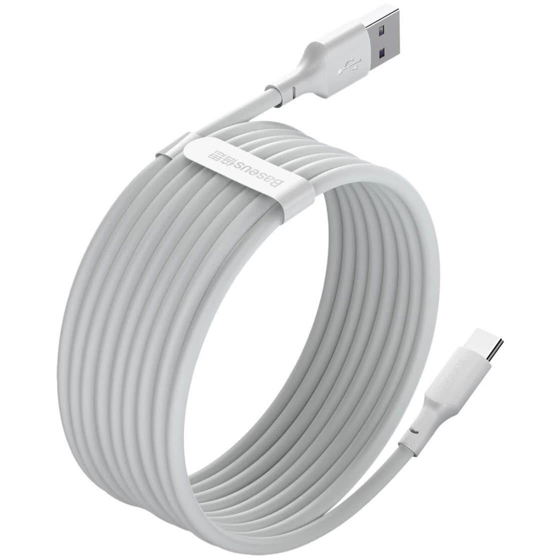 Kabel Baseus Simple Wisdom USB-A für USB-C 5A QC3.0 40W 1.5m, Weiß