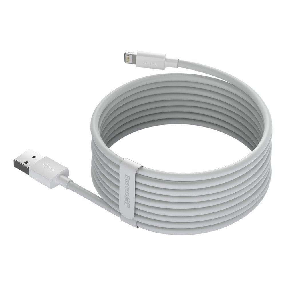 Kabel Baseus Simple Wisdom USB-A für Lightning 2.4A 1.5m, Weiß