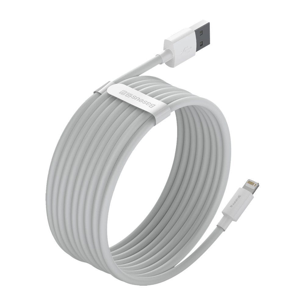 Kabel Baseus Simple Wisdom USB-A für Lightning 2.4A 1.5m, Weiß