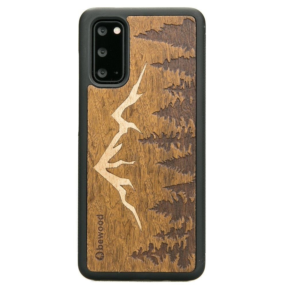 Holzhülle für Galaxy S20, Bewood Imbuia-Gebirge