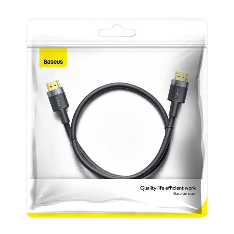 Kabel Baseus Cafule HDMI 2.0 Full HD 4K/60Hz 18Gb/s, 2m, Schwarz