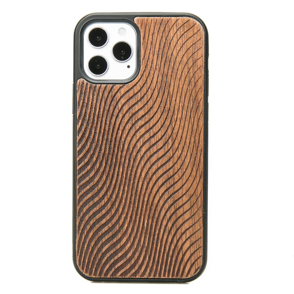 Holzhülle für iPhone 12 Pro / 12, Bewood Merbauwellen