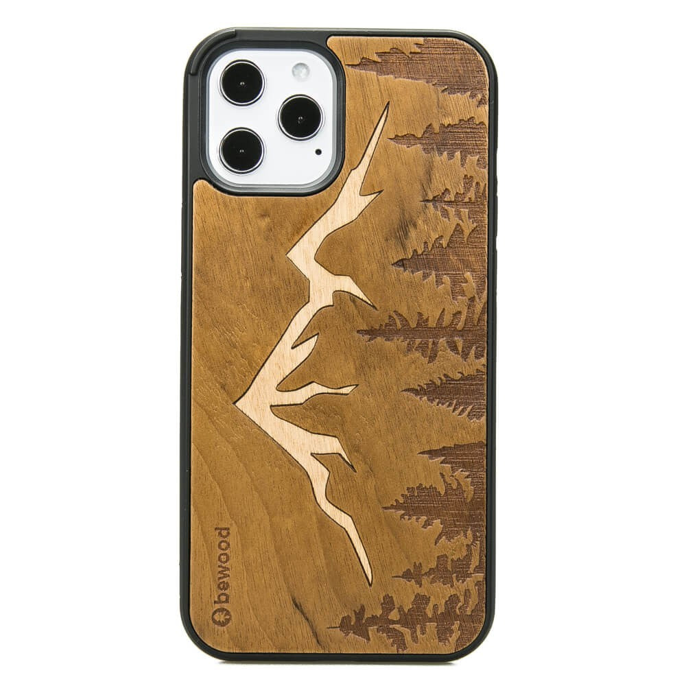 Holzhülle für iPhone 12 Pro Max, Bewood Imbuia-Gebirge