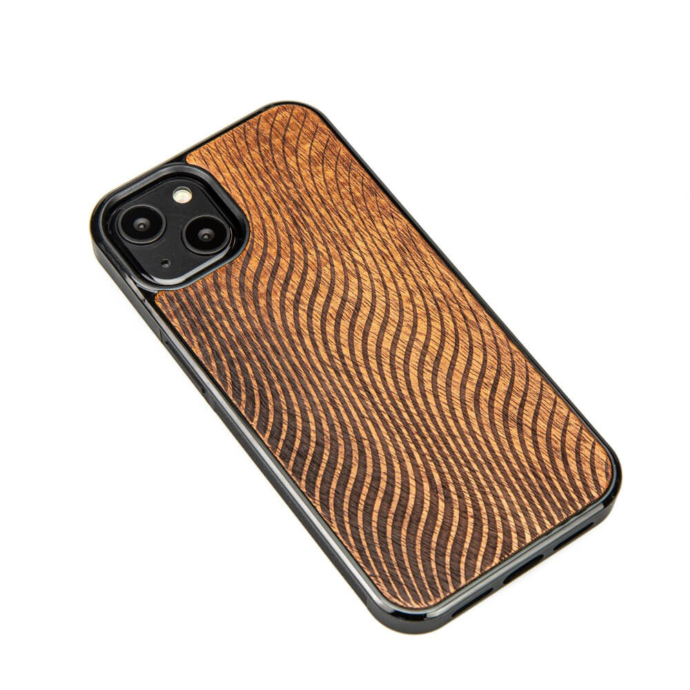 Holzhülle für iPhone 13, Bewood Merbauwellen