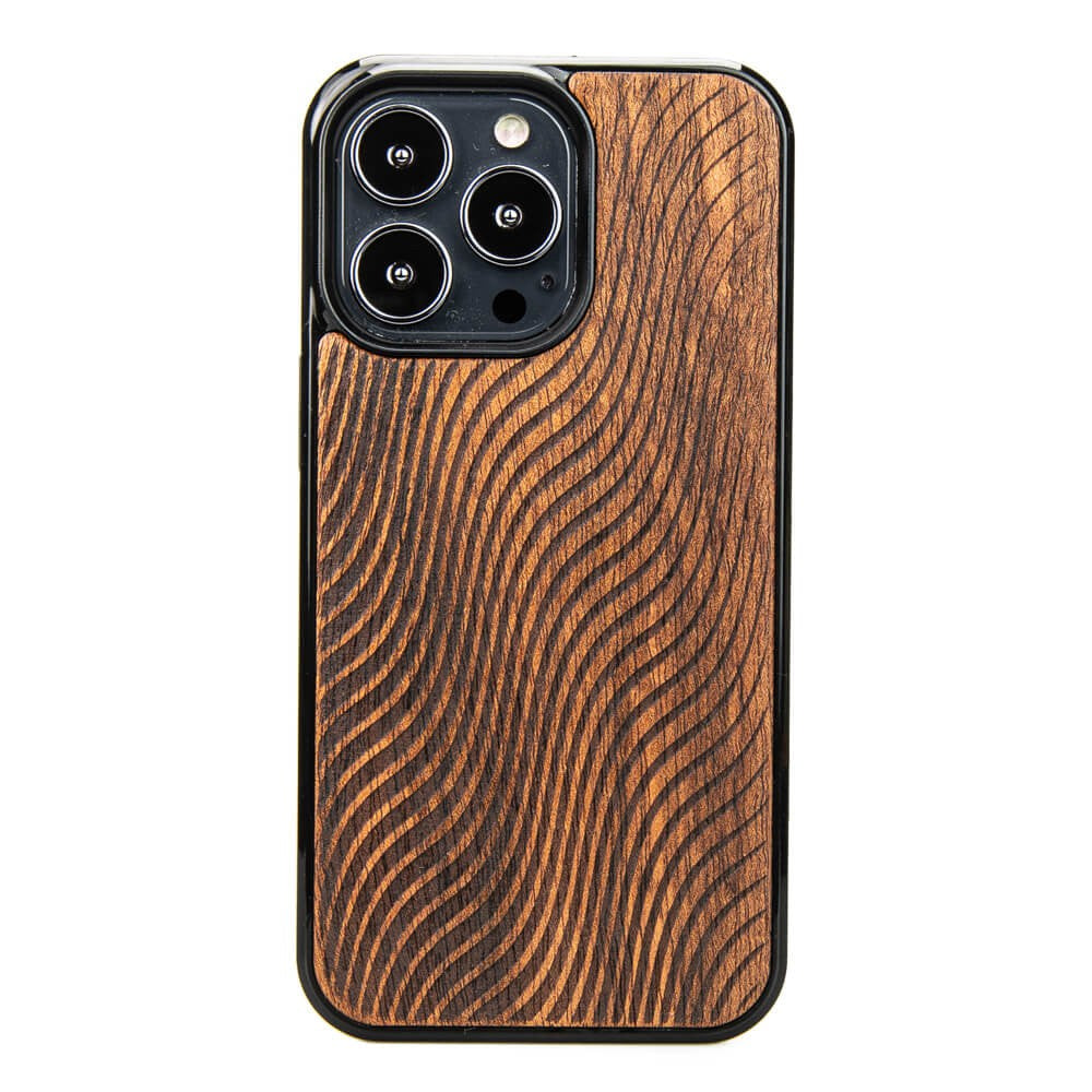 Holzhülle für iPhone 13 Pro, Bewood Merbauwellen