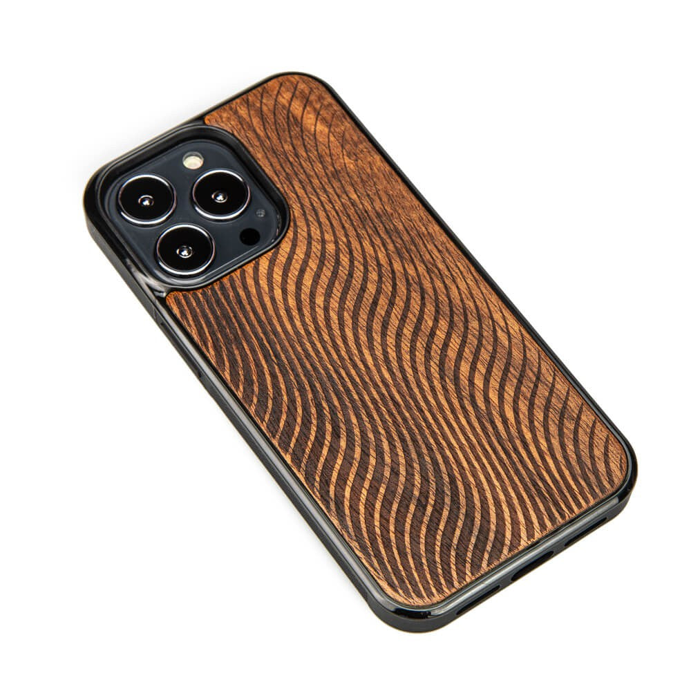 Holzhülle für iPhone 13 Pro, Bewood Merbauwellen