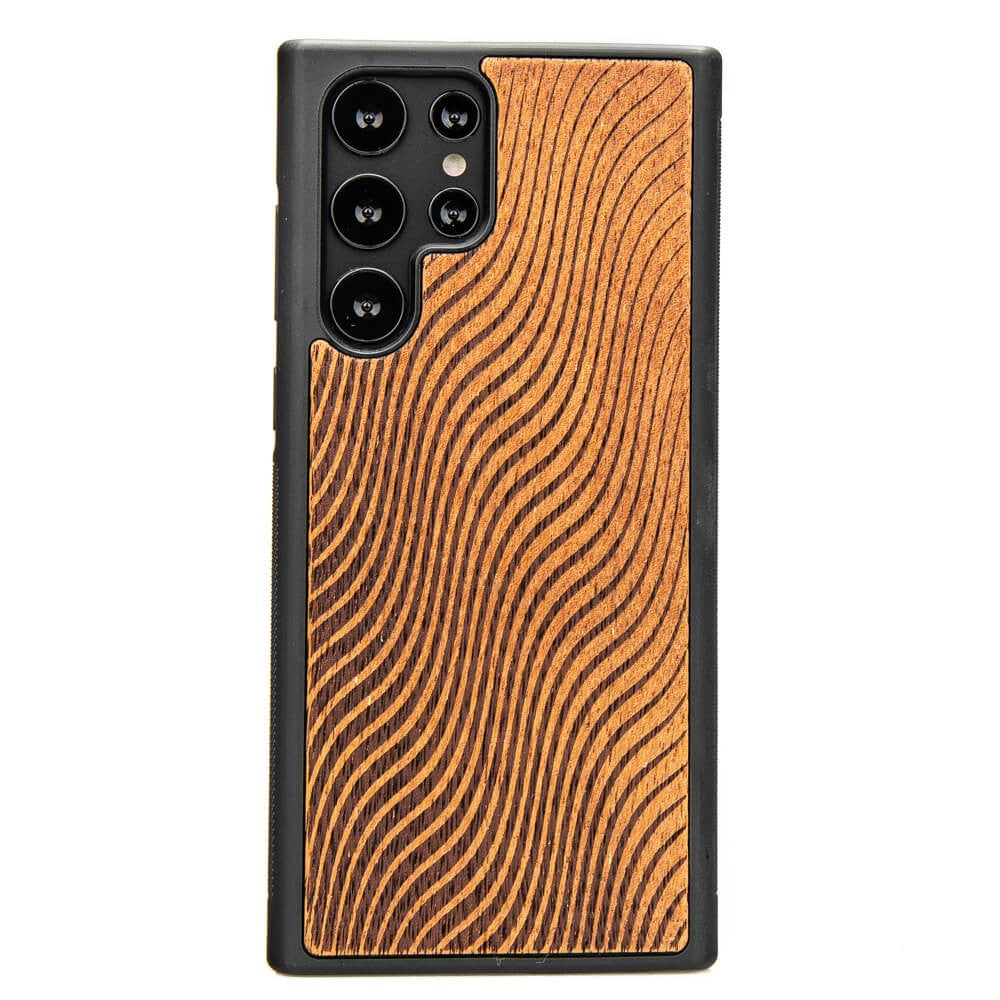 Holzhülle für Galaxy S22 Ultra, Bewood Merbauwellen
