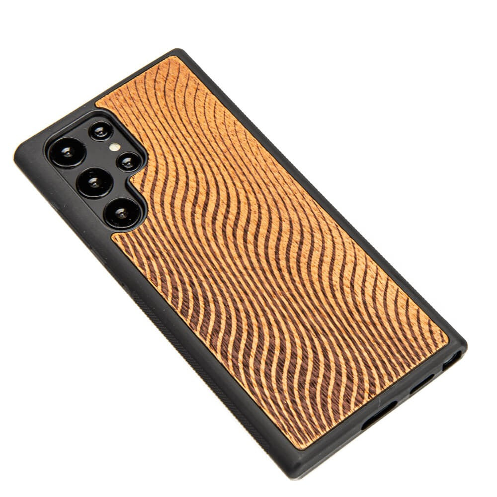 Holzhülle für Galaxy S22 Ultra, Bewood Merbauwellen