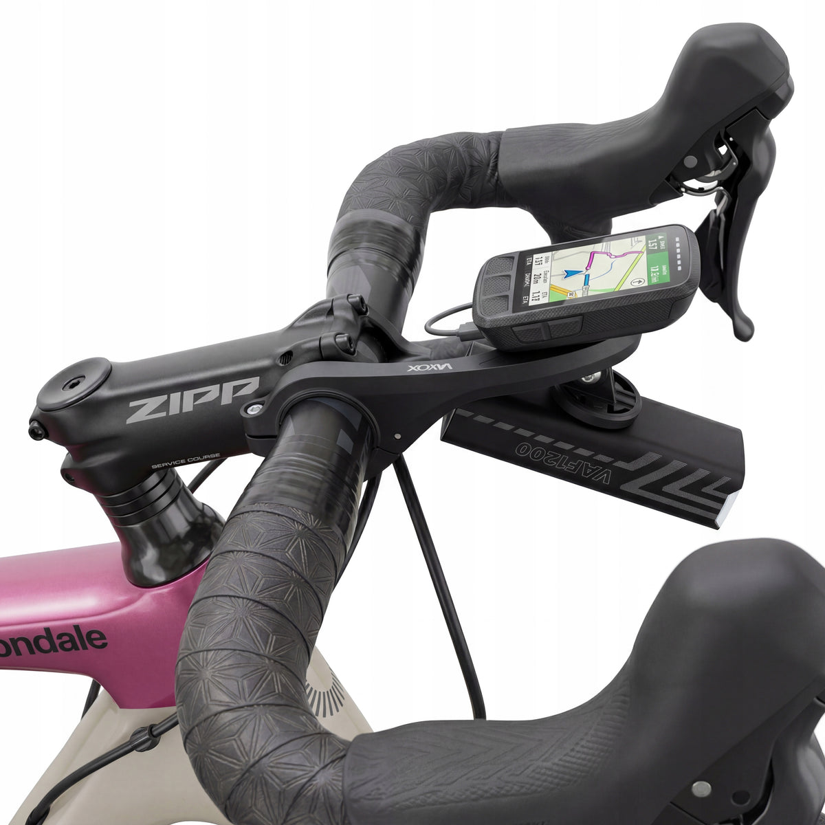 Fahrradhalterung für Lampe und Fahrradcomputer / Navigation, Vayox VABH2, Schwarz
