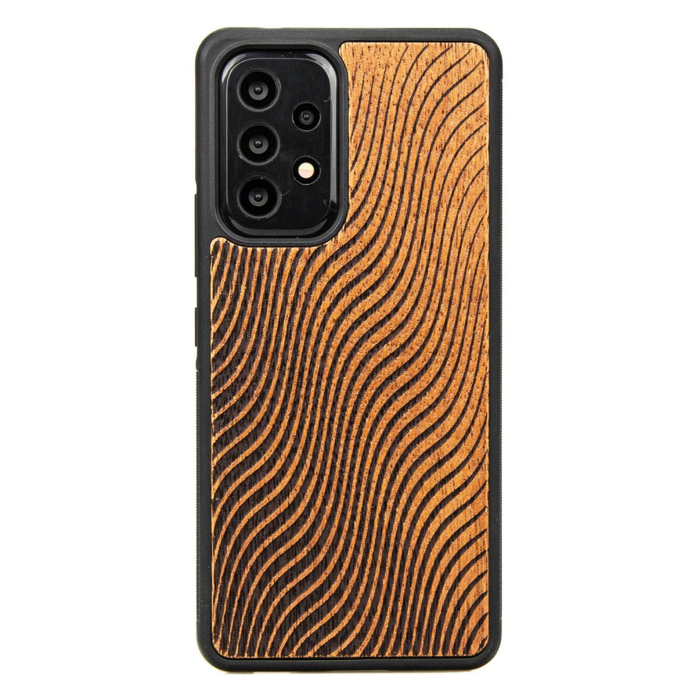 Holzhülle für Galaxy A33 5G, Bewood Merbauwellen