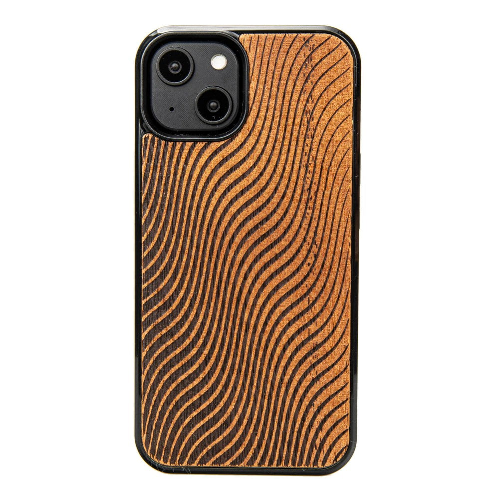 Holzhülle für iPhone 14, Bewood Merbauwellen