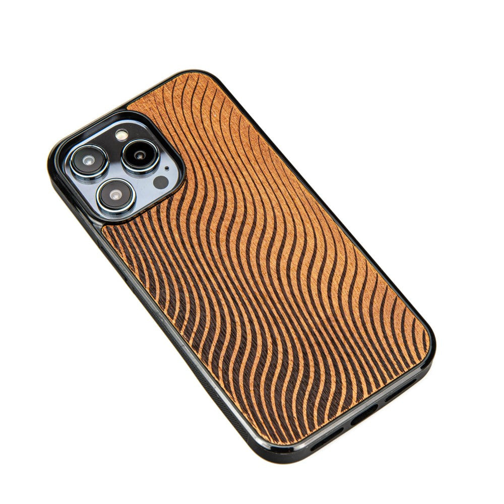 Holzhülle für iPhone 14 Pro Max, Bewood Merbauwellen