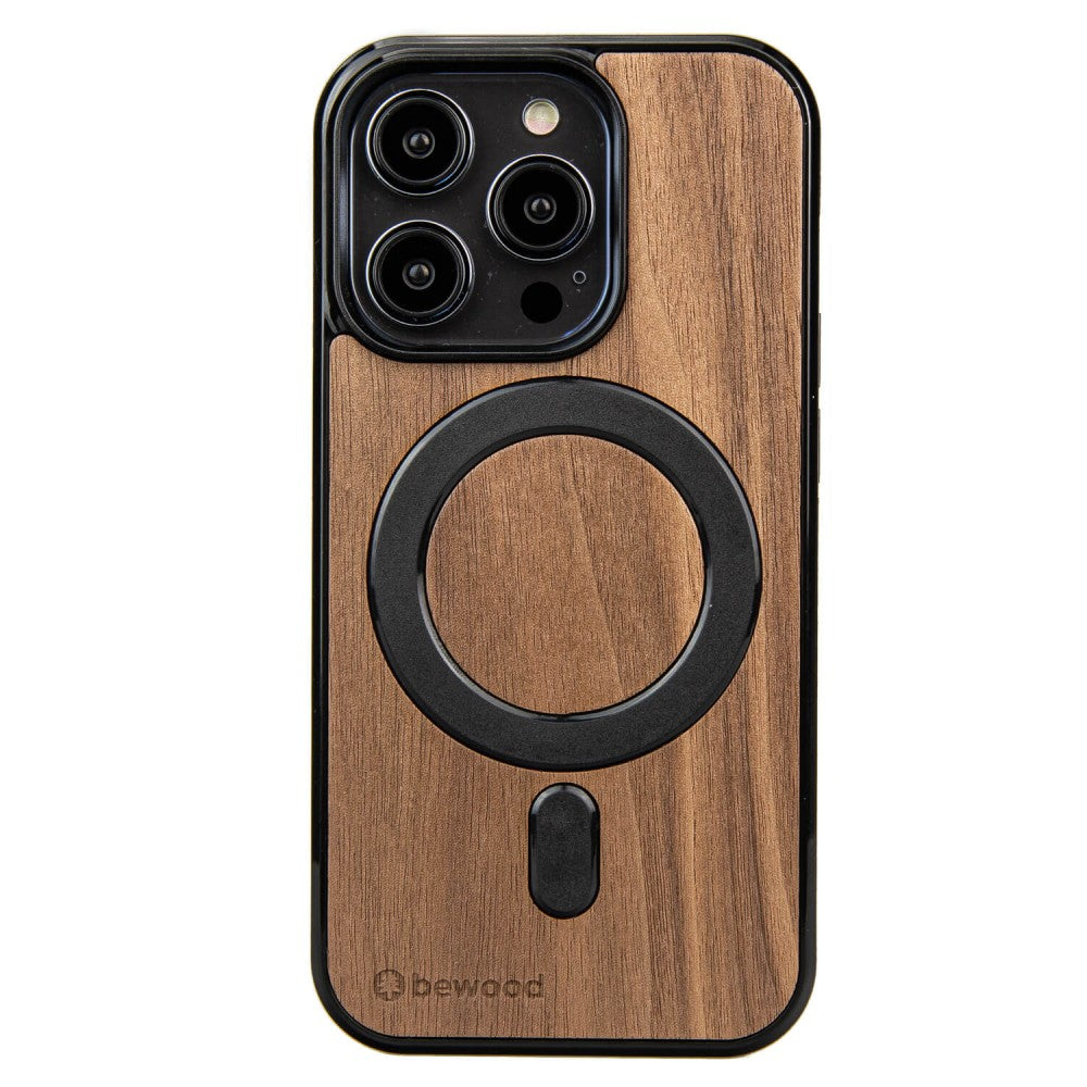 Holzhülle für iPhone 14 Pro, Bewood Amerikanischer für MagSafe