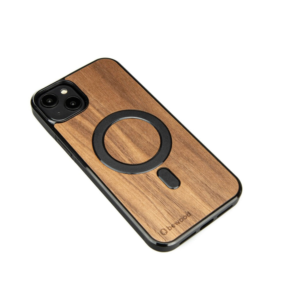 Holzhülle für iPhone 14 Plus, Bewood Amerikanischer für MagSafe