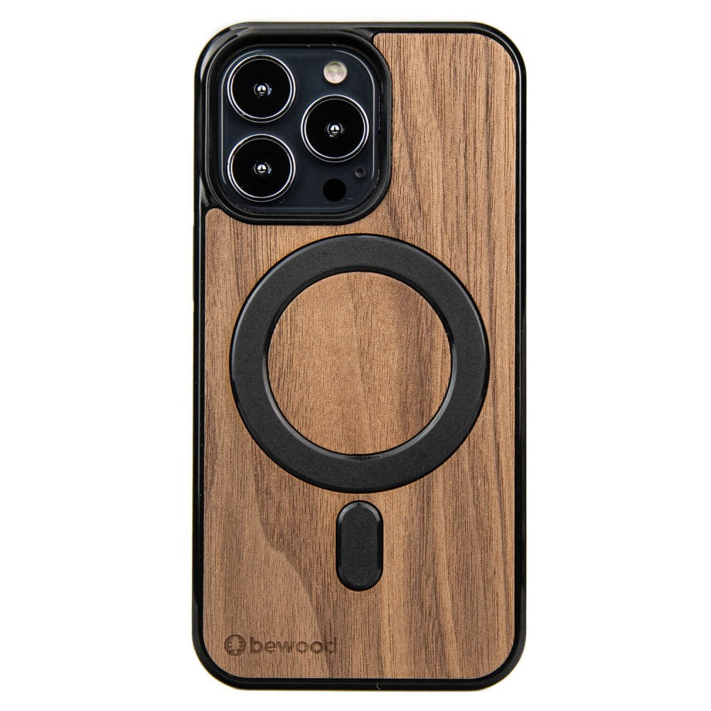Holzhülle für iPhone 13 Pro, Bewood Amerikanischer für MagSafe