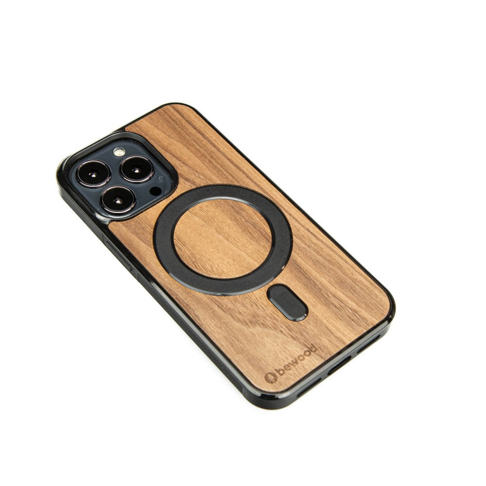 Holzhülle für iPhone 13 Pro, Bewood Amerikanischer für MagSafe