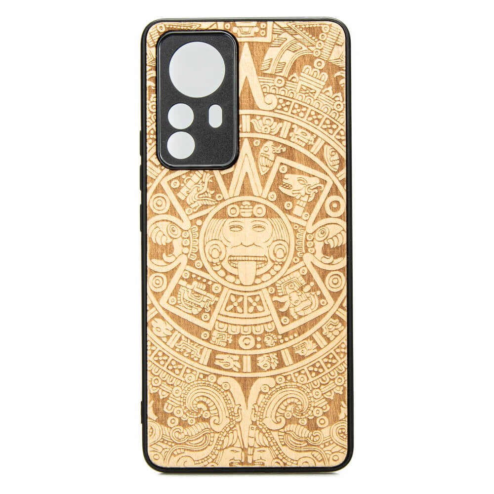 Holzhülle für Xiaomi 12 Lite, Bewood Aniegre Aztekischer Kalender
