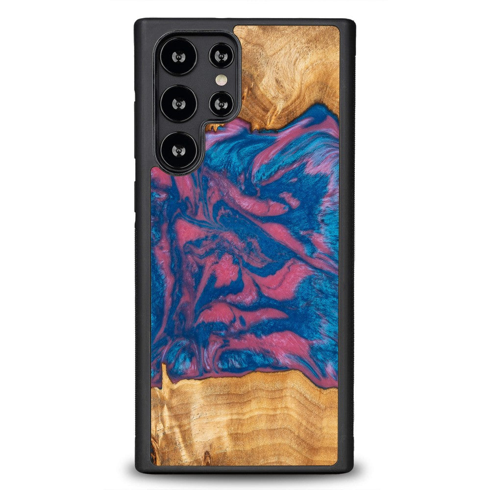 Holzhülle für Galaxy S22 Ultra, Bewood Unique Neons Vegas