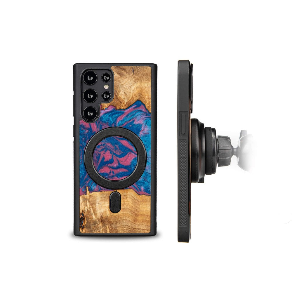 Holzhülle für Galaxy S22 Ultra, Bewood Unique Neons Vegas