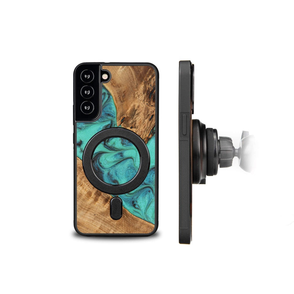 Holzhülle für Galaxy S22 Plus, Bewood Unique Turquoise