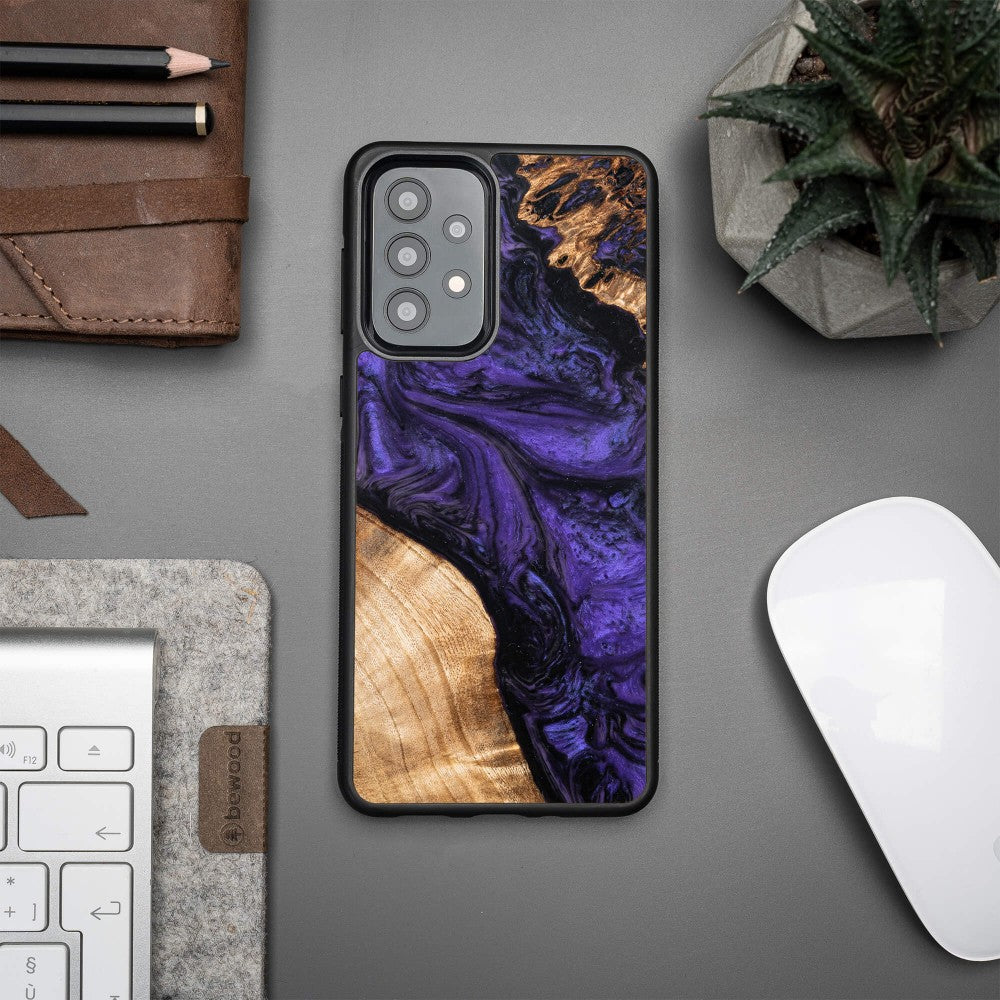 Holzhülle für Galaxy A33 5G, Bewood Unique Violet