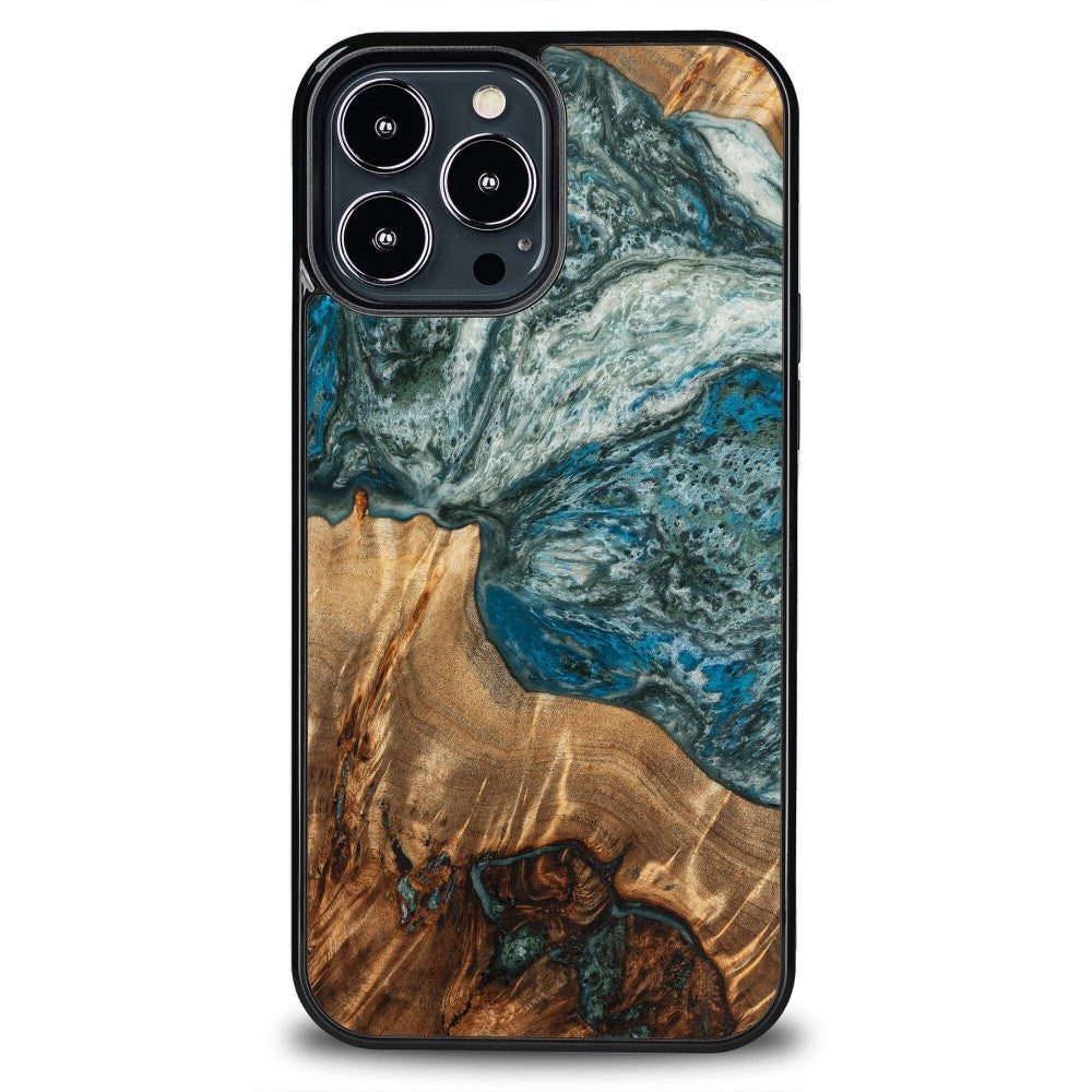 Holzhülle für iPhone 13 Pro Max, Bewood Unique Planets Erde