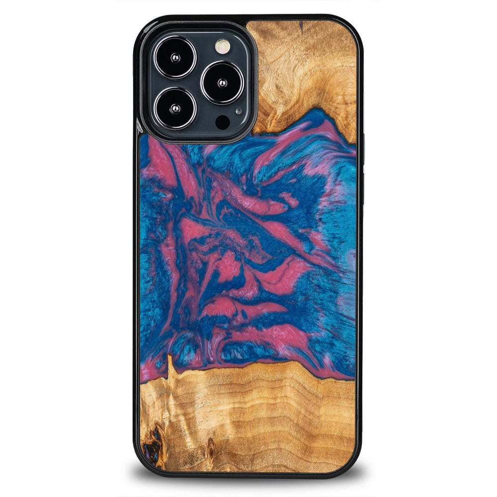 Holzhülle für iPhone 13 Pro Max, Bewood Unique Neons Vegas