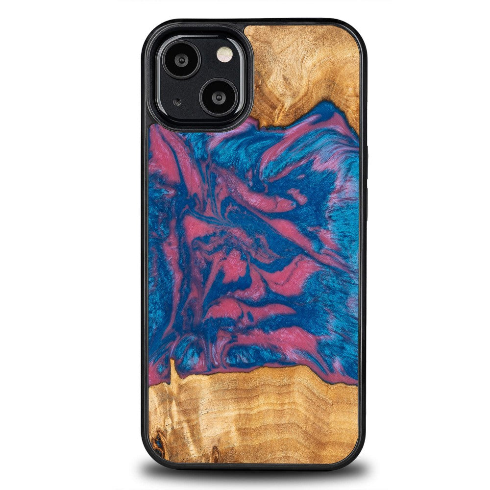 Holzhülle für iPhone 13, Bewood Unique Neons Vegas