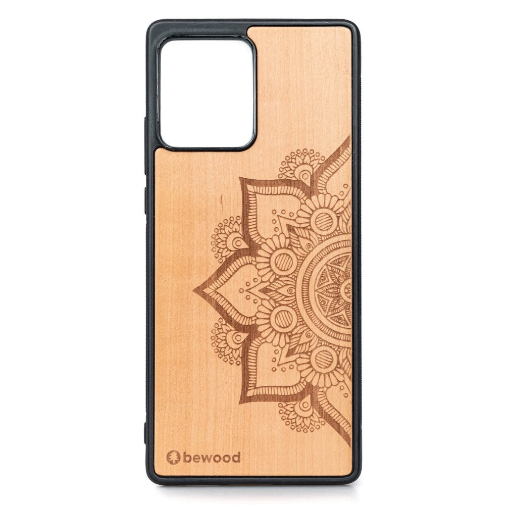 Holzhülle für Motorola Edge 30 Fusion, Bewood Apfelbaum Mandala