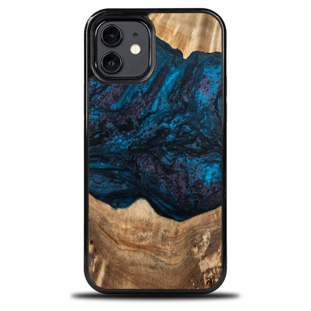 Holzhülle für iPhone 12 Pro / 12, Bewood Unique Planets Neptun