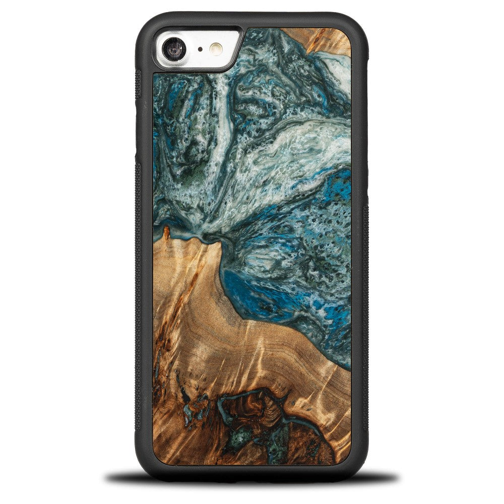 Holzhülle für iPhone SE 2022 / 2020 / 8 / 7, Bewood Unique Planets Erde