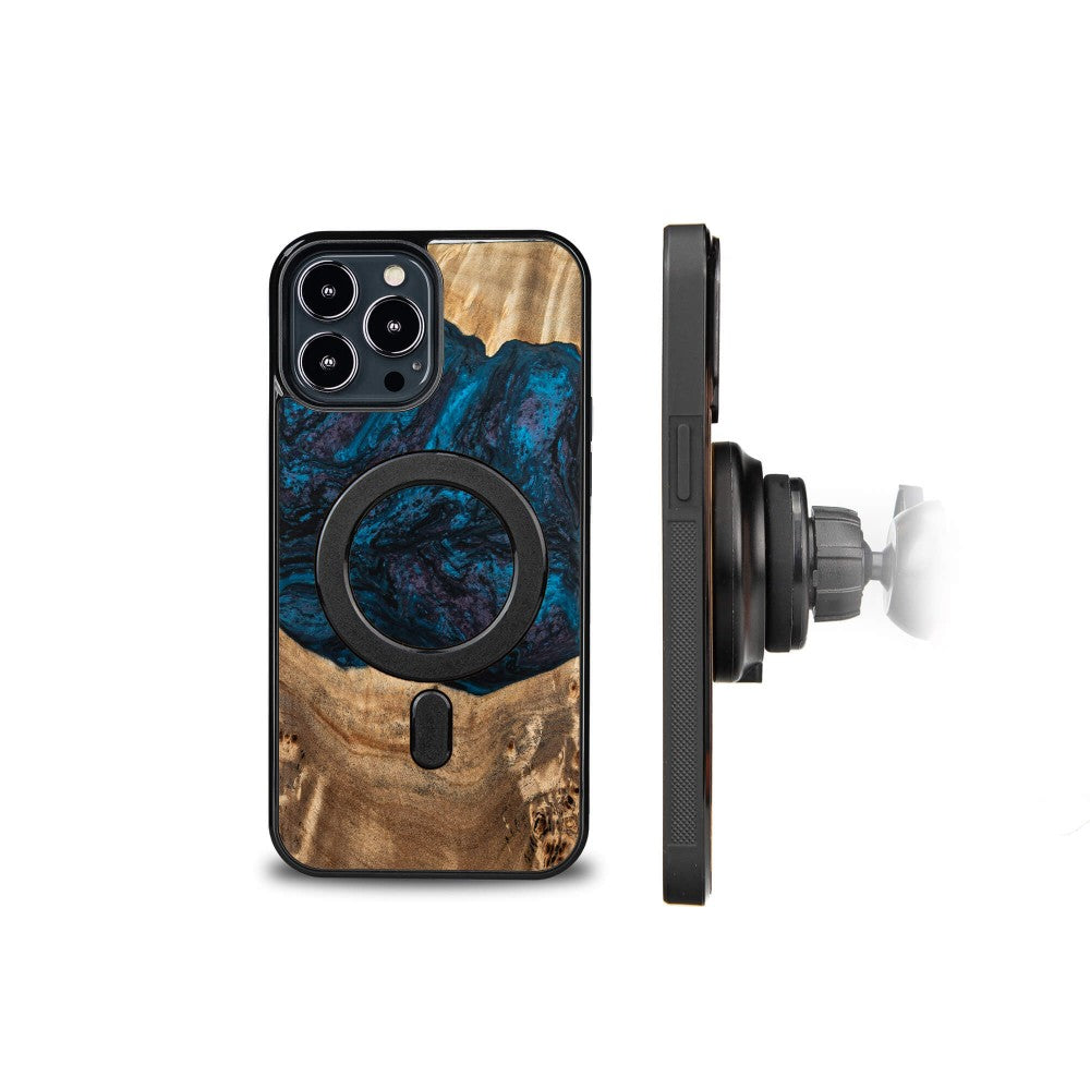 Holzhülle für iPhone 13 Pro Max, Bewood Unique Planets Neptun für MagSafe