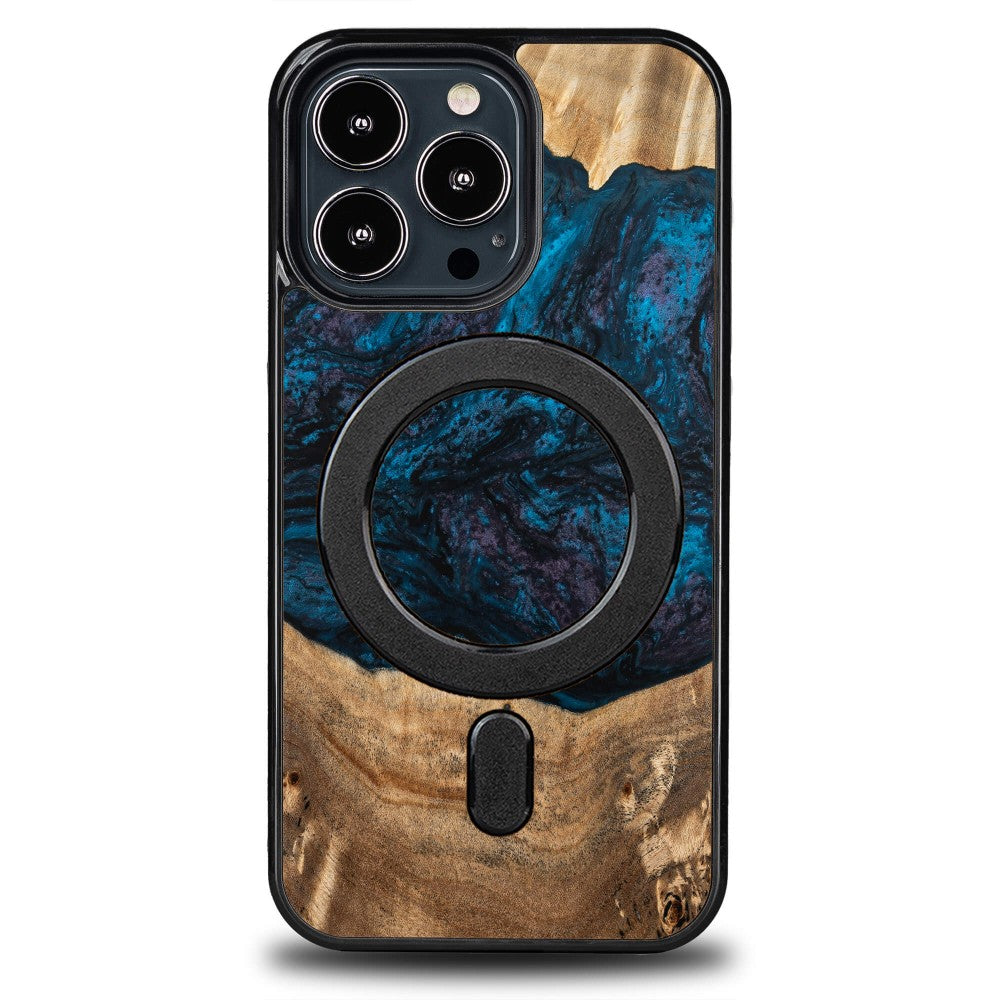 Holzhülle für iPhone 13 Pro, Bewood Unique Planets Neptun für MagSafe