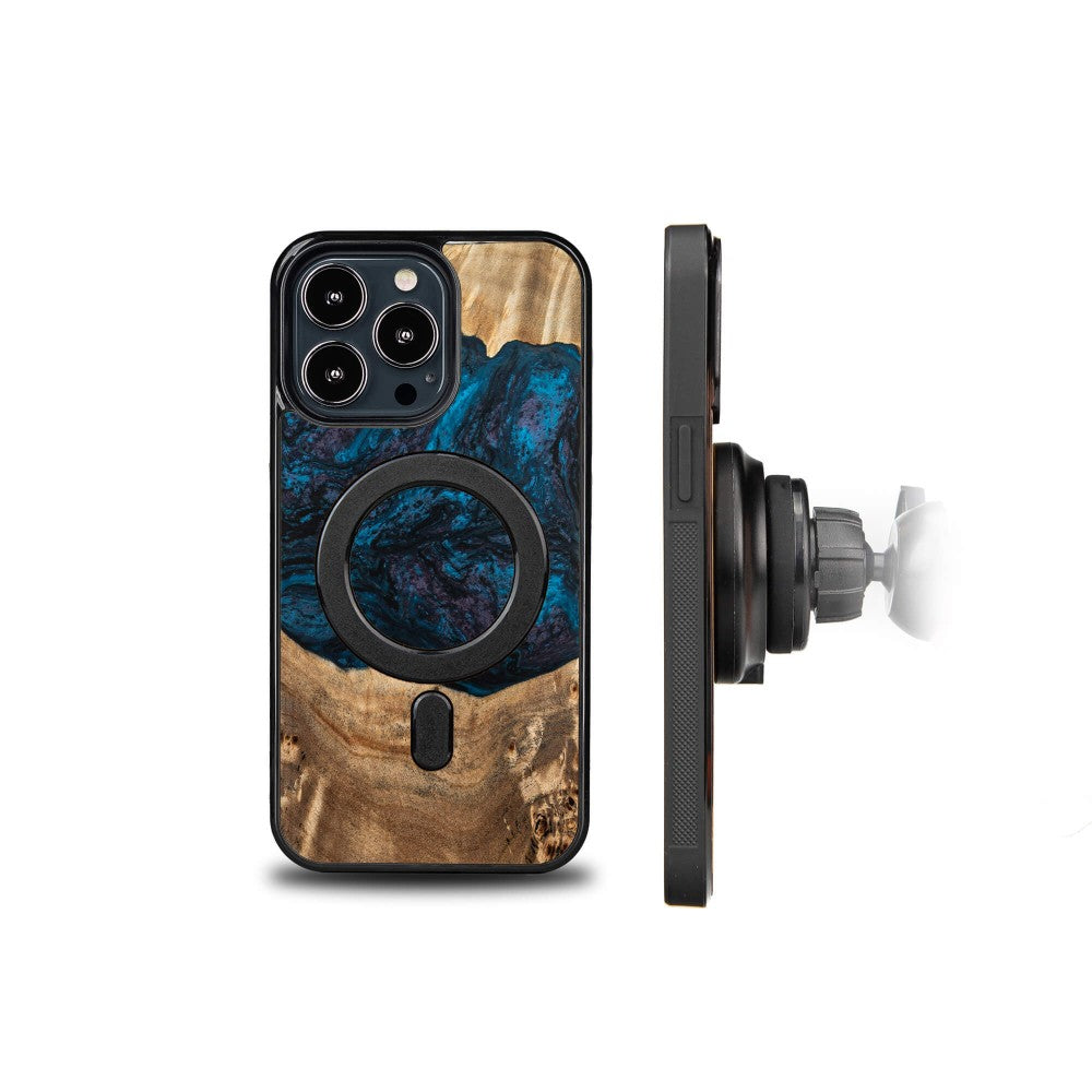 Holzhülle für iPhone 13 Pro, Bewood Unique Planets Neptun für MagSafe